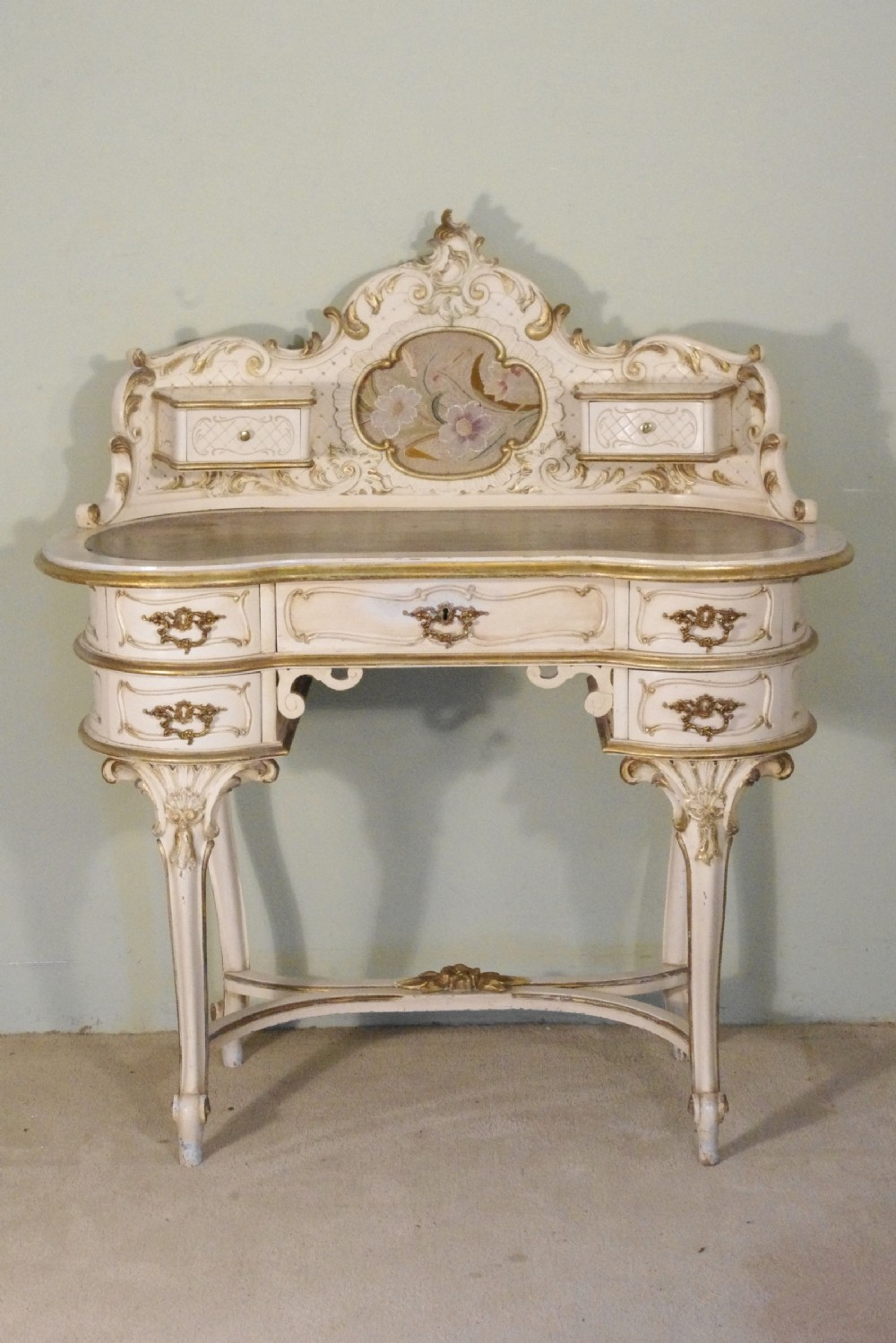 1920's French Painted and Parcel-Gilt Dressing Table
