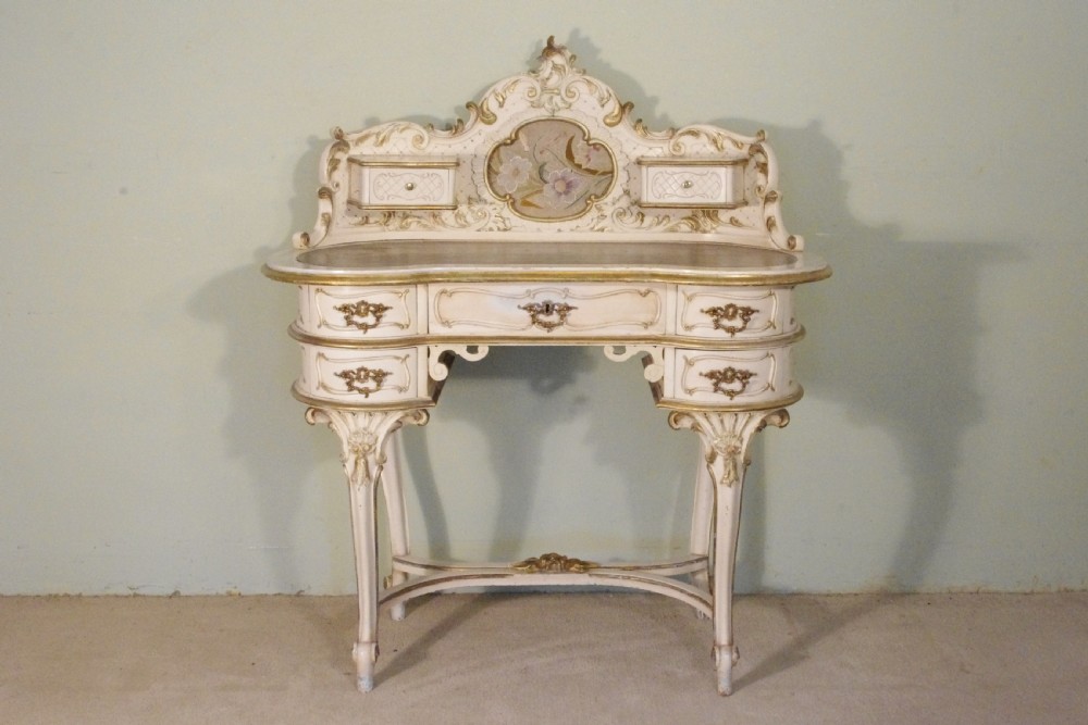 1920's French Painted and Parcel-Gilt Dressing Table View II