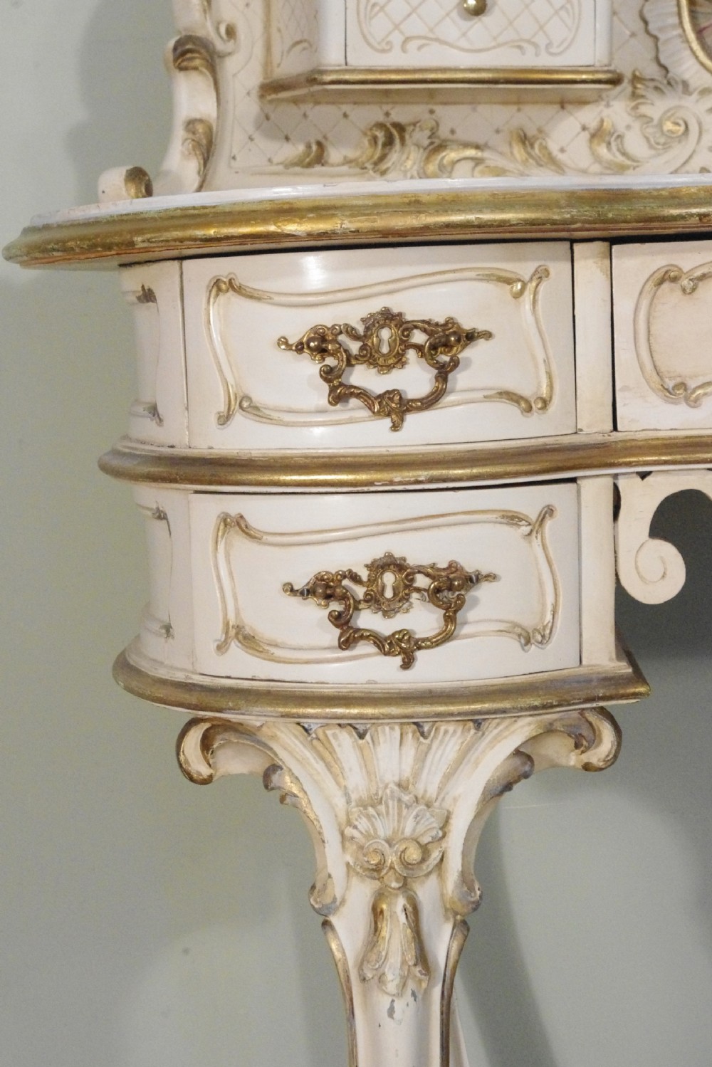 1920's French Painted and Parcel-Gilt Dressing Table View VIII