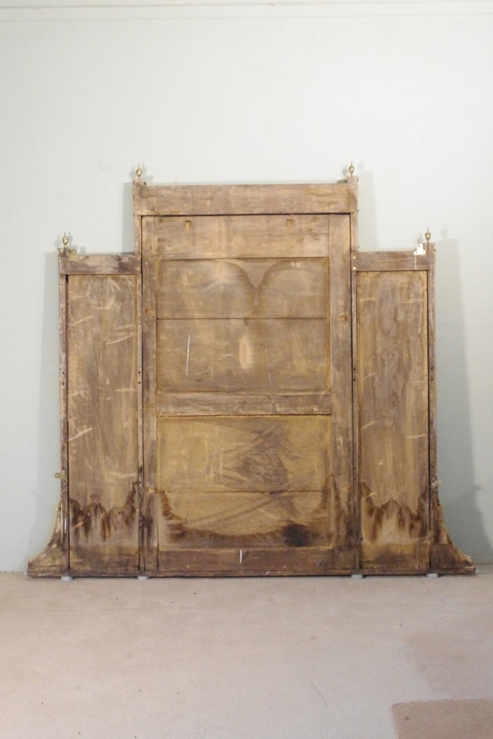 English Victorian Painted and Parcel-Gilt Large Overmantle Mirror View XII