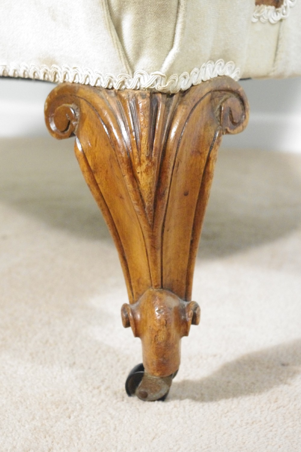 Victorian Walnut Button Back Armchair View VII