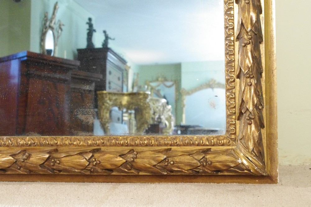 English Victorian Gilt Large Overmantle Mirror View IV