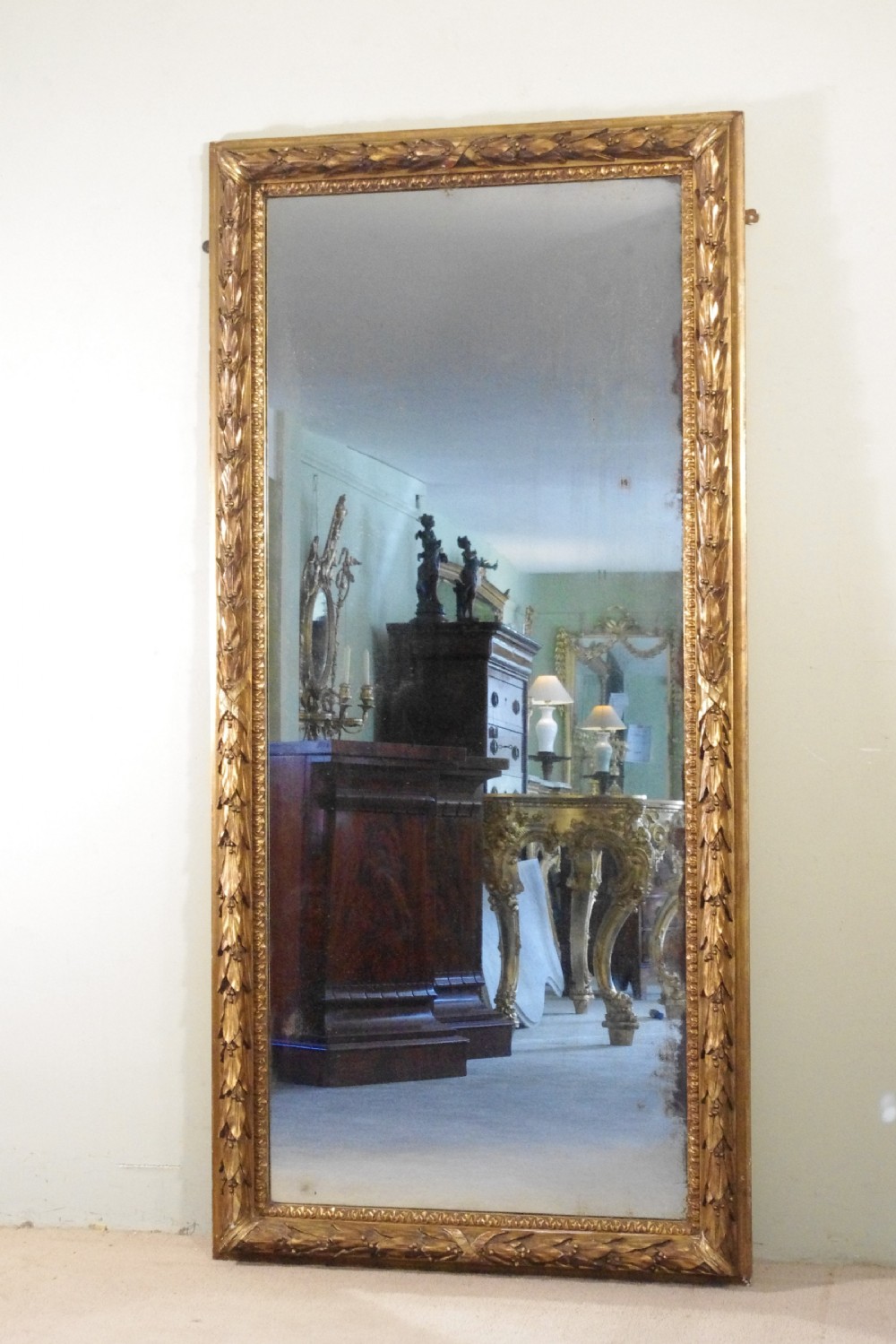 English Victorian Gilt Large Overmantle Mirror View VI