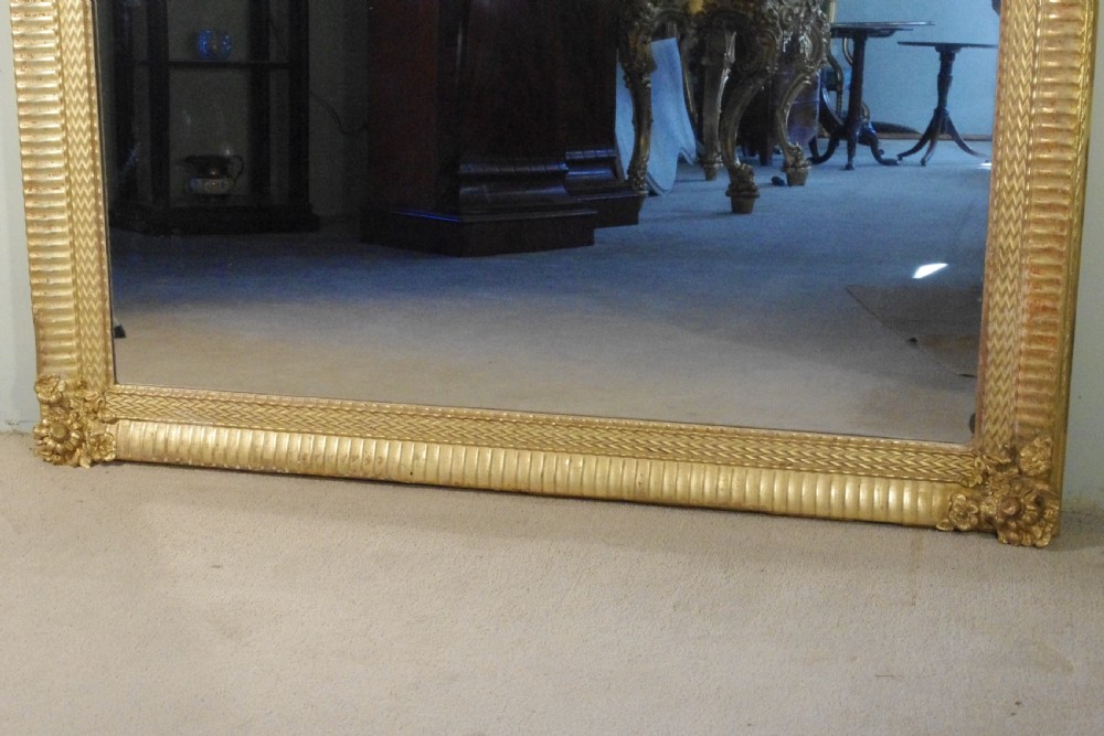 19th Century French Gilt Large Overmantle Mirror View II