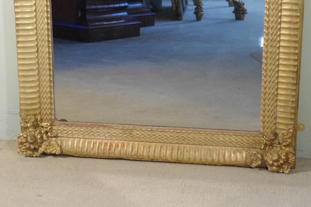 19th Century French Gilt Large Overmantle Mirror View V