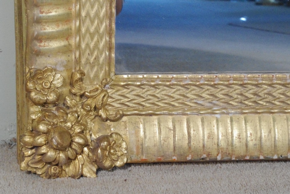 19th Century French Gilt Large Overmantle Mirror View VII
