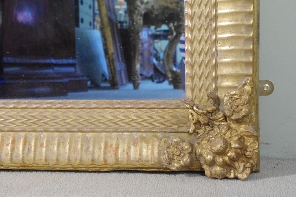 19th Century French Gilt Large Overmantle Mirror View IX