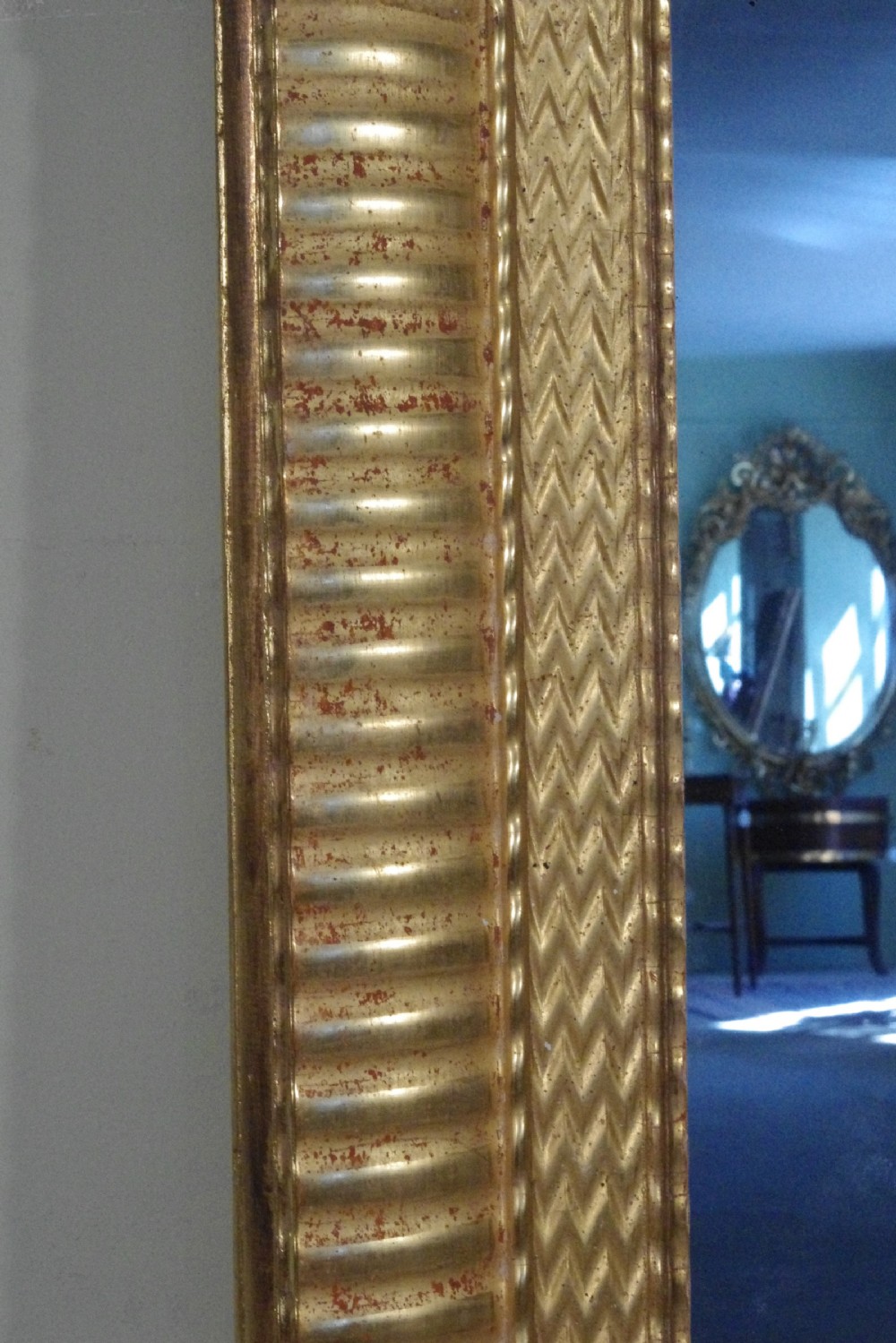 19th Century French Gilt Large Overmantle Mirror View X