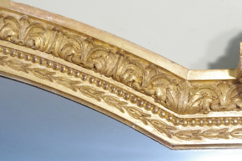 English Victorian Gilt Large Overmantle Mirror View XI