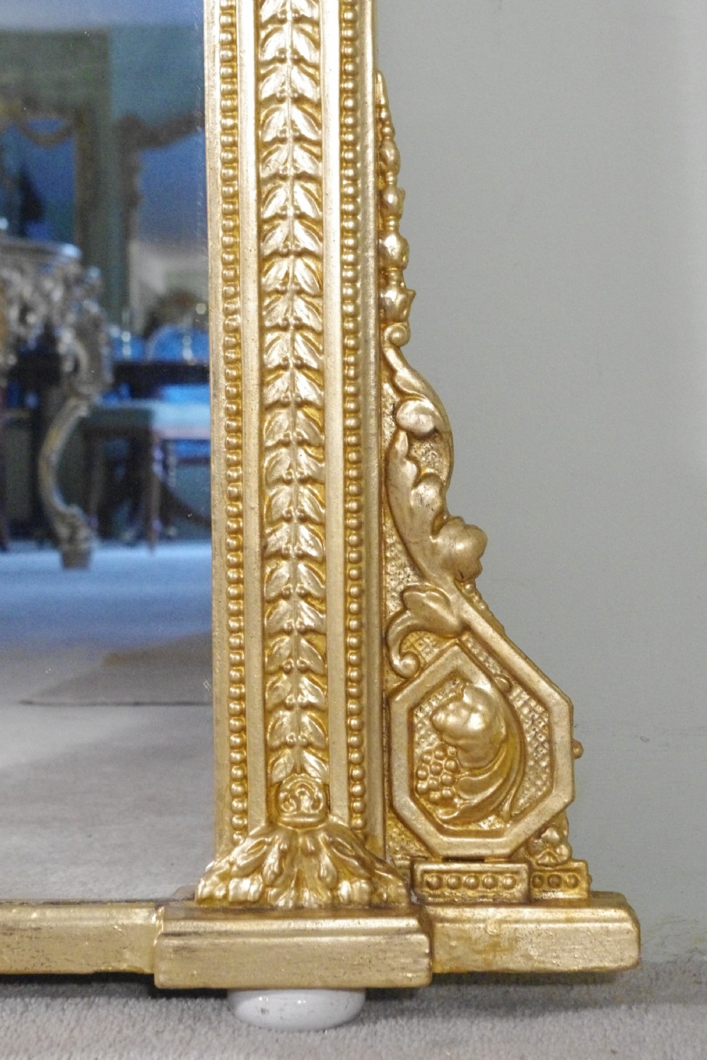 English Victorian Gilt Large Overmantle Mirror View VIII