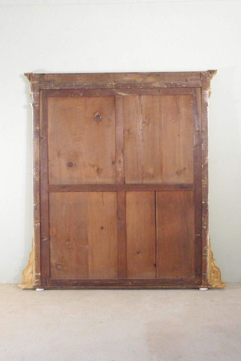 English Victorian Gilt Large Overmantle Mirror View IX