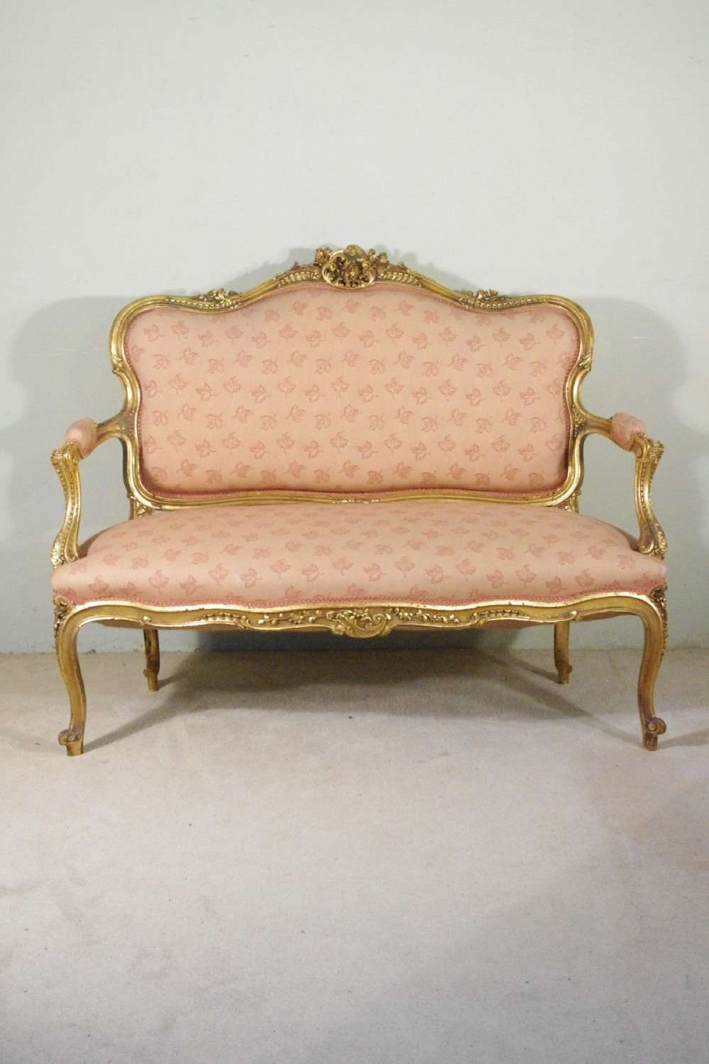 French Gilt/Giltwood Louis XV Style Two Seater Sofa