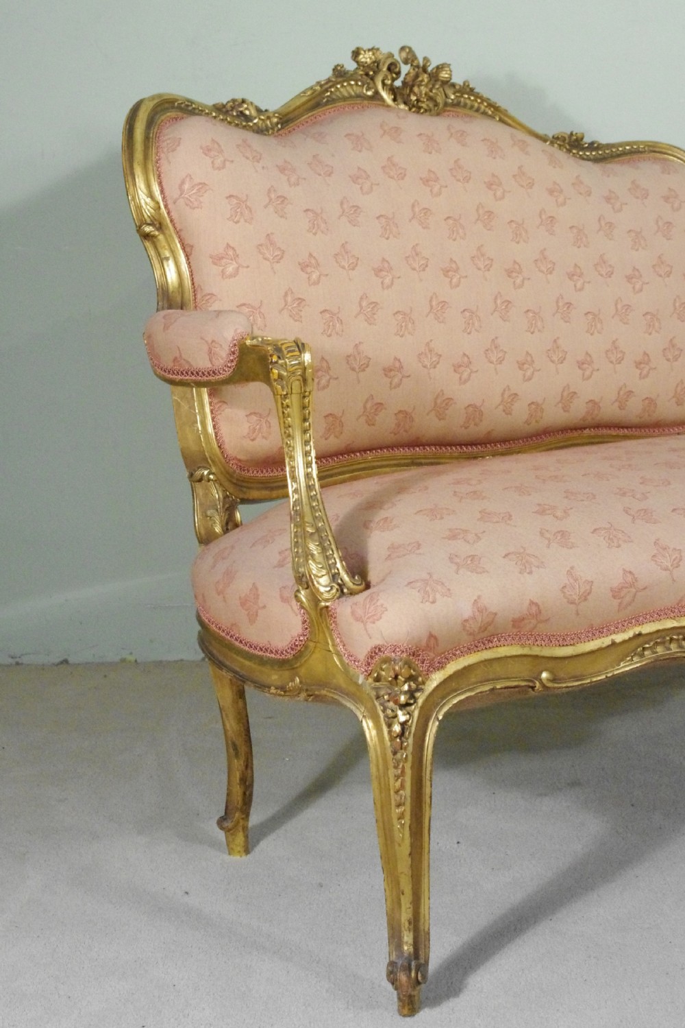 French Gilt/Giltwood Louis XV Style Two Seater Sofa View VI