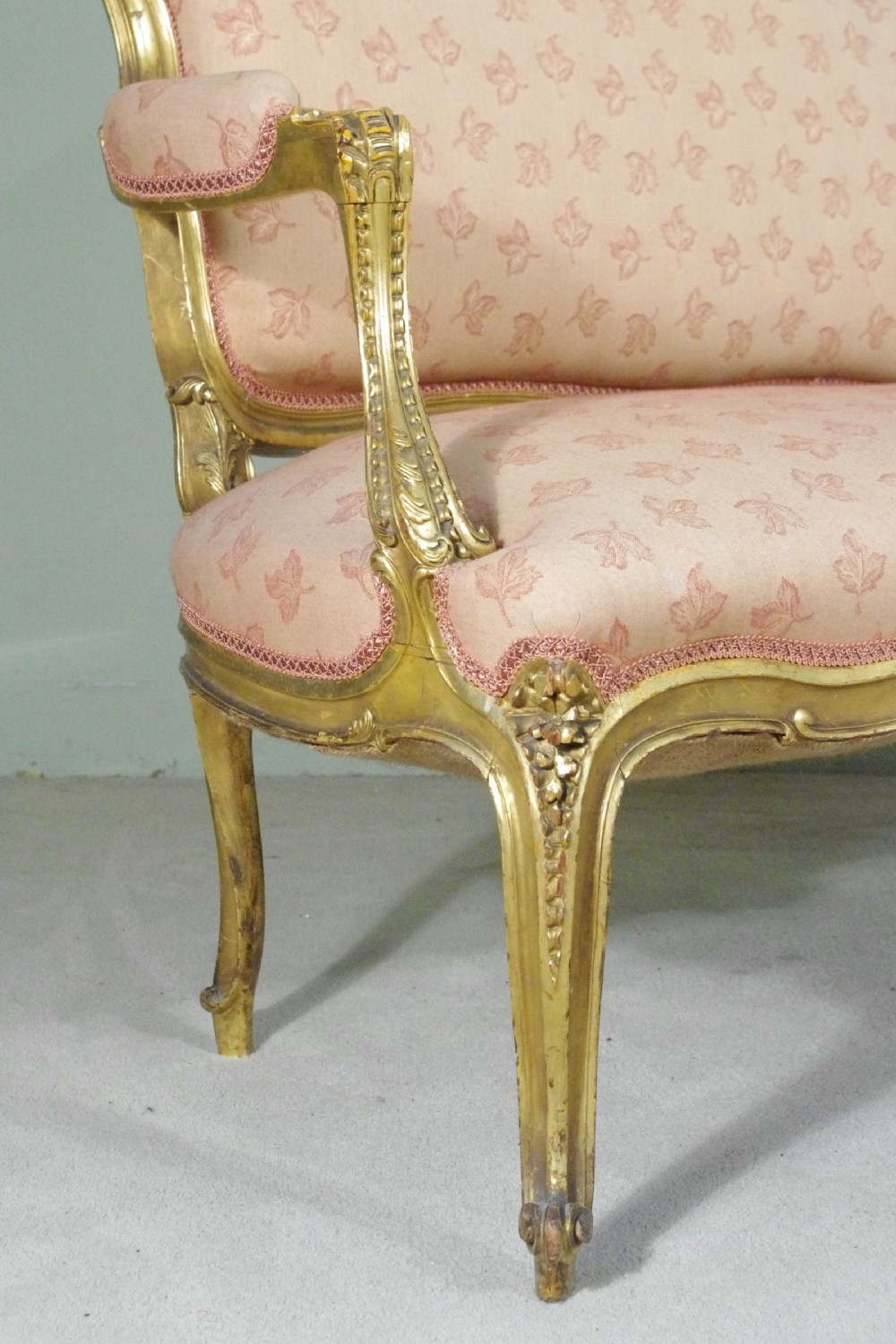 French Gilt/Giltwood Louis XV Style Two Seater Sofa View VII
