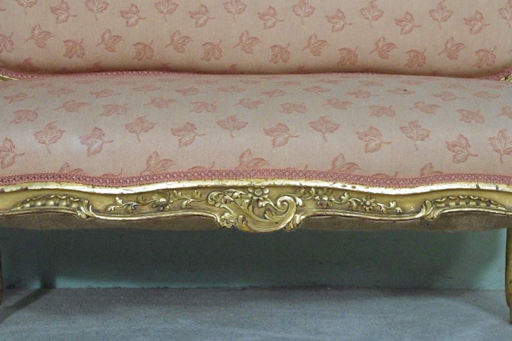French Gilt/Giltwood Louis XV Style Two Seater Sofa View XVI