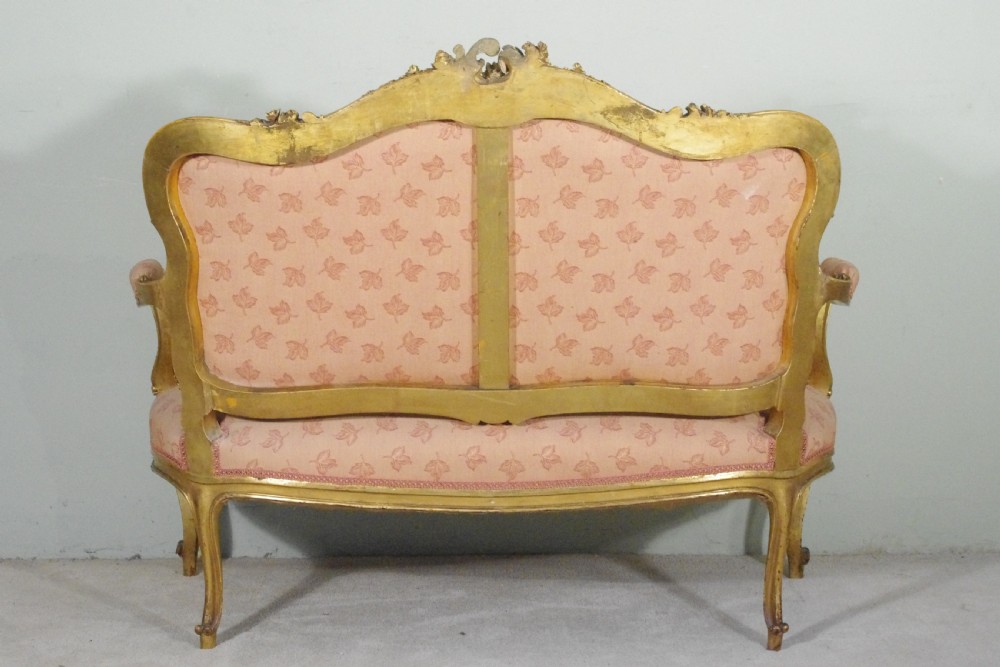 French Gilt/Giltwood Louis XV Style Two Seater Sofa View XVII