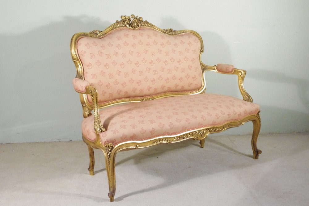 French Gilt/Giltwood Louis XV Style Two Seater Sofa View XVIII