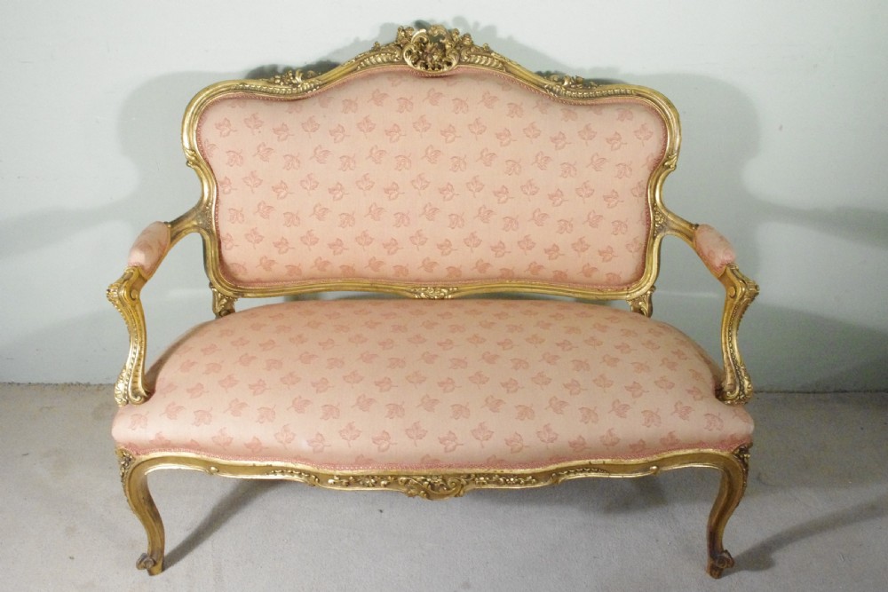 French Gilt/Giltwood Louis XV Style Two Seater Sofa View XIX