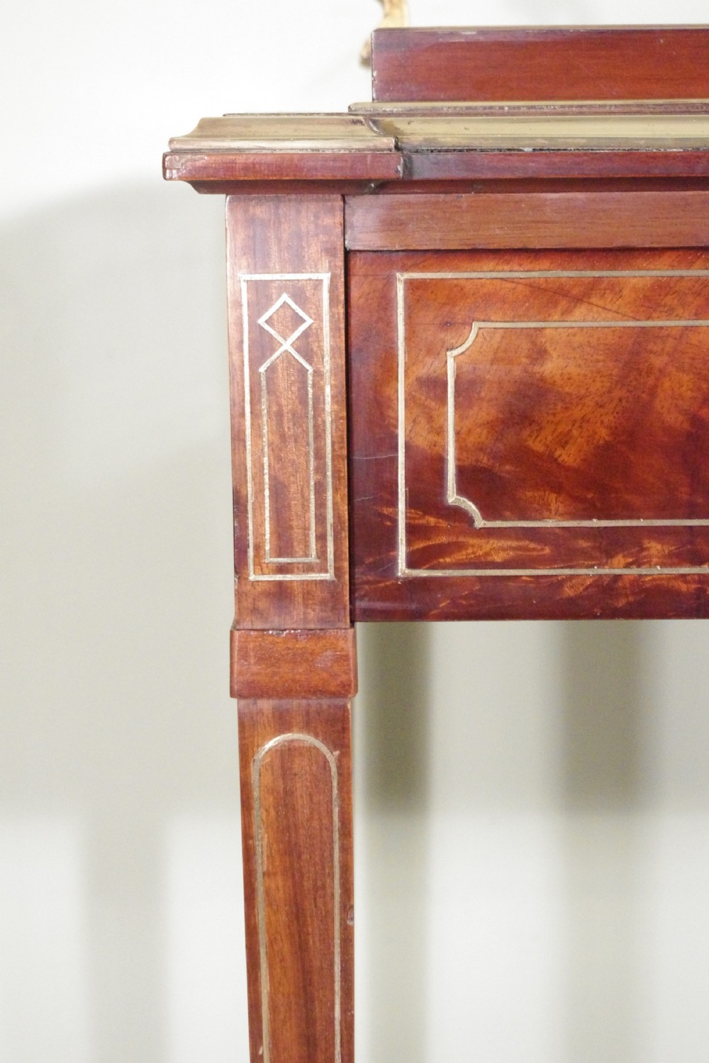 Edwardian Brass Inlaid Mahogany Drinks/Tea/Serving Table View XIV