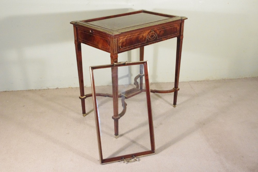 Edwardian Brass Inlaid Mahogany Drinks/Tea/Serving Table View XXII