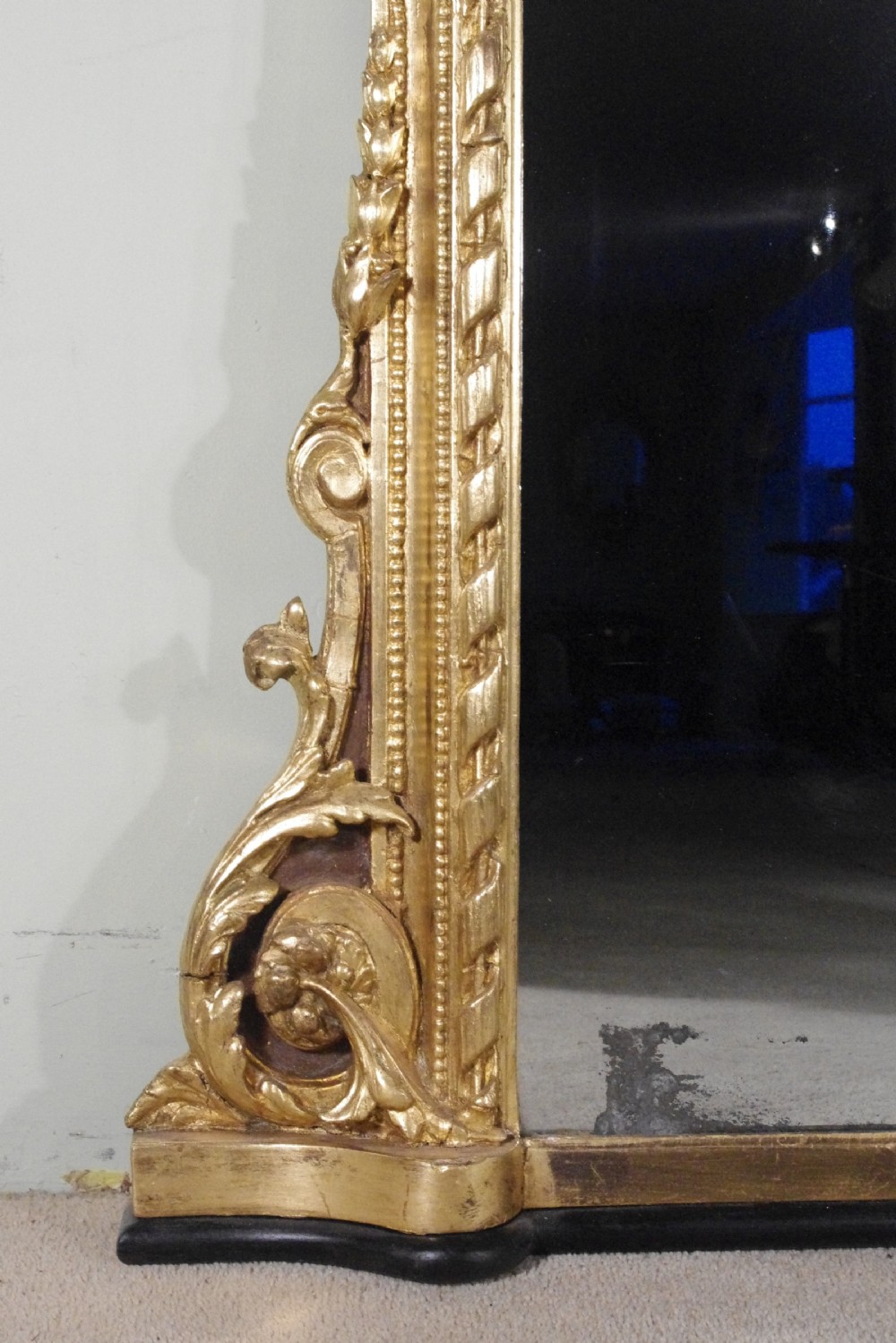 English Victorian Gilt Large Overmantle Mirror View VI