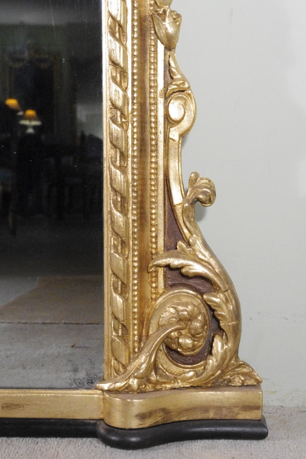 English Victorian Gilt Large Overmantle Mirror View VII
