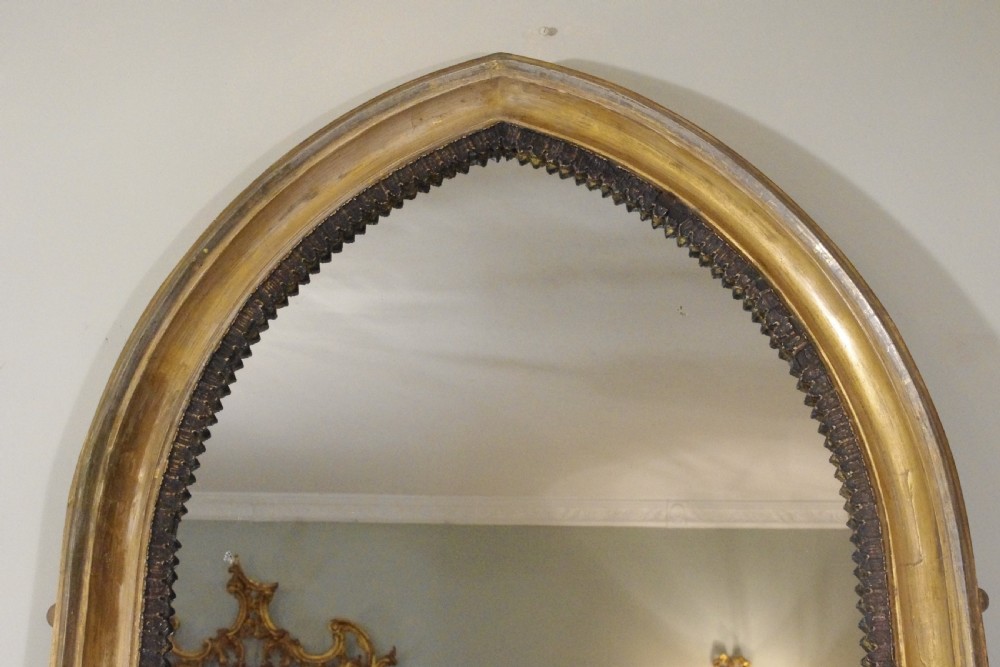 Victorian Gilt Gothic Style Large Pier Mirror View II