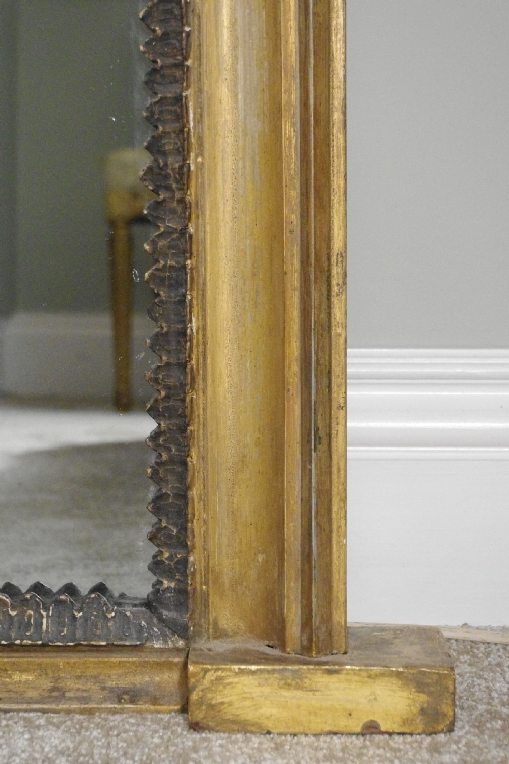 Victorian Gilt Gothic Style Large Pier Mirror View VII