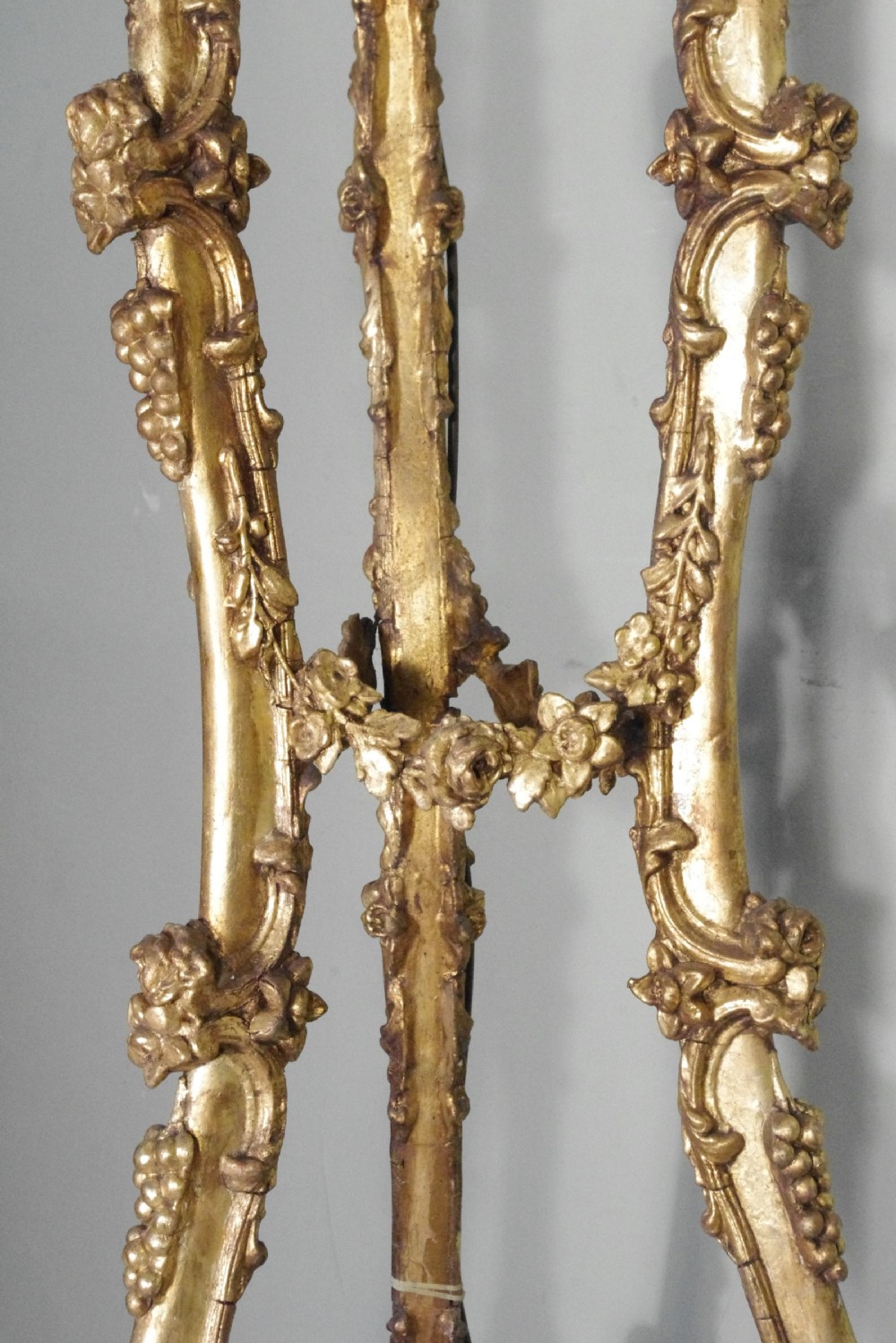Stunning Pair of Crystal Candelabra Lights on Gilt Torcheres View X