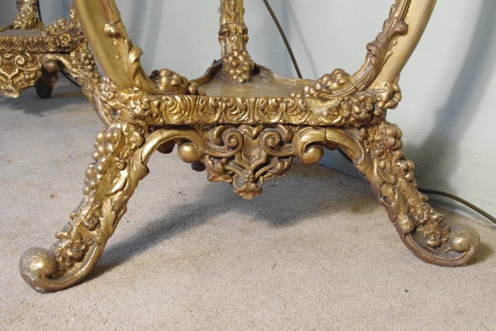 Stunning Pair of Crystal Candelabra Lights on Gilt Torcheres View XVI