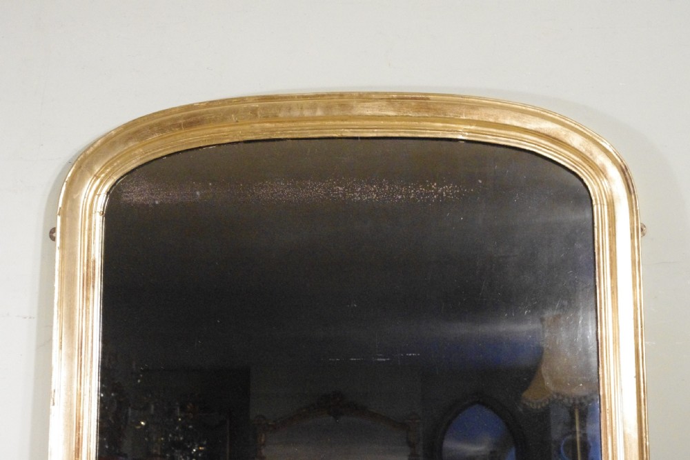 English Victorian Gilt Large Arch top Overmantle Mirror View II