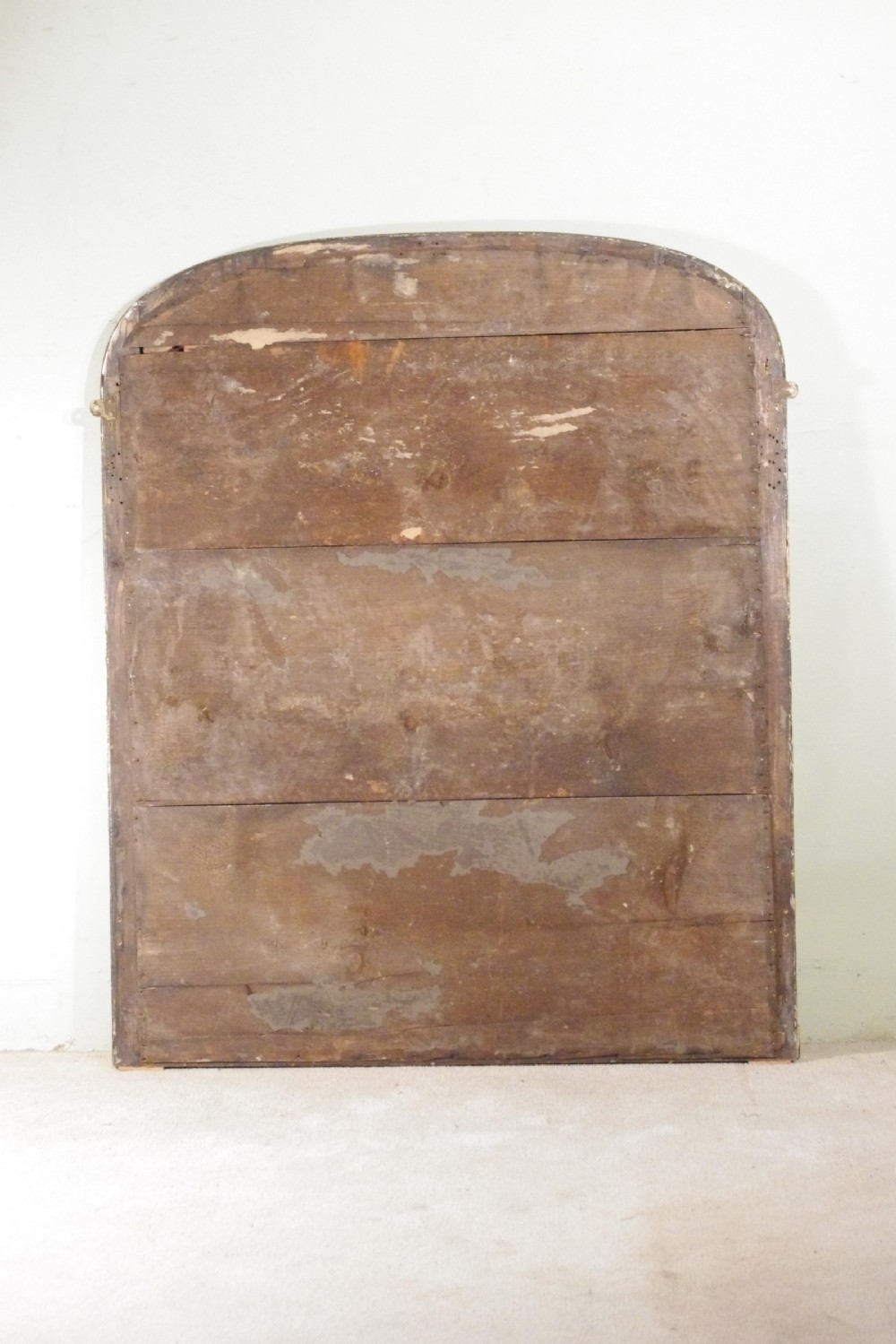 English Victorian Gilt Large Arch top Overmantle Mirror View VI