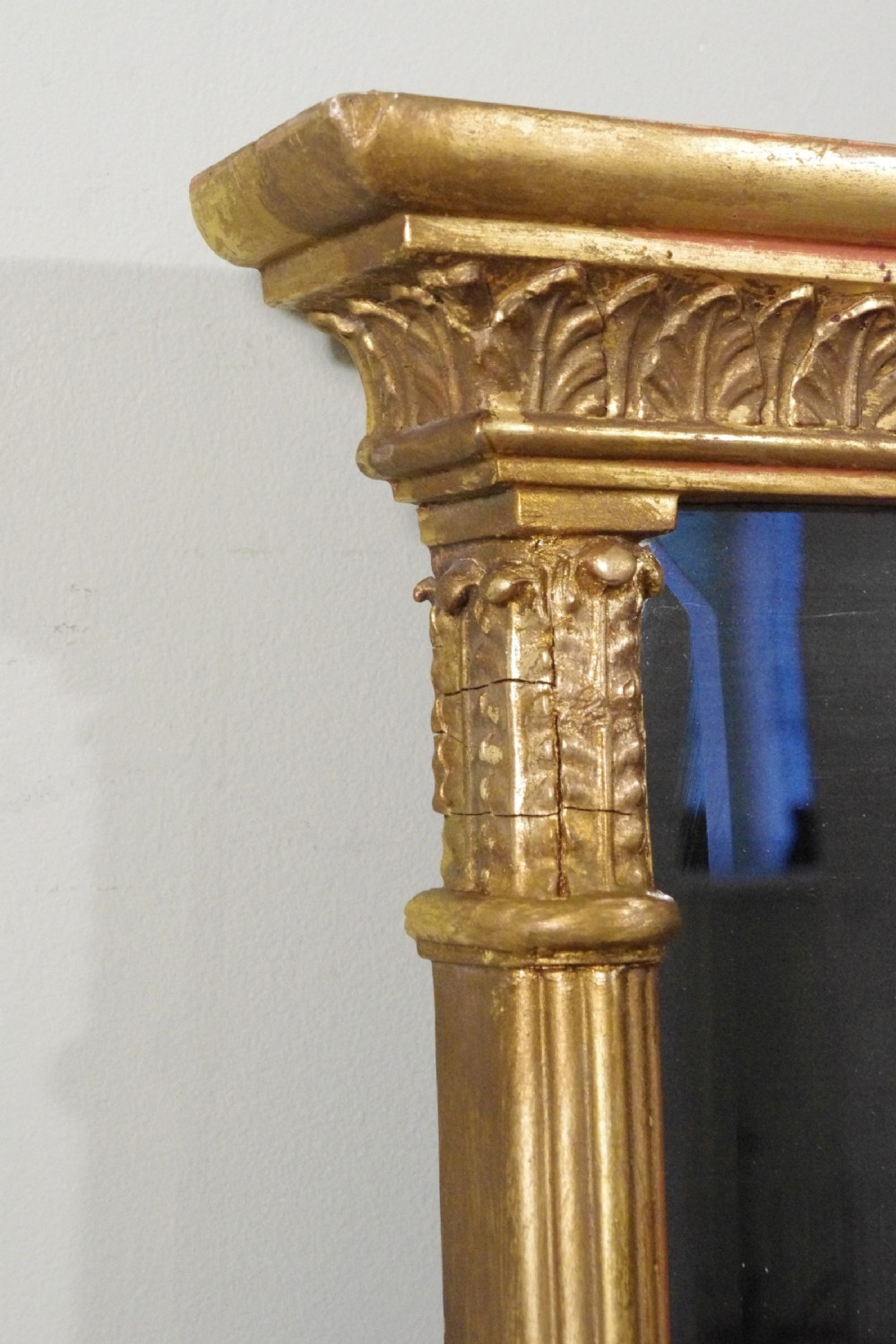English Victorian Gilt Large Triple Plate Overmantle Mirror View VI
