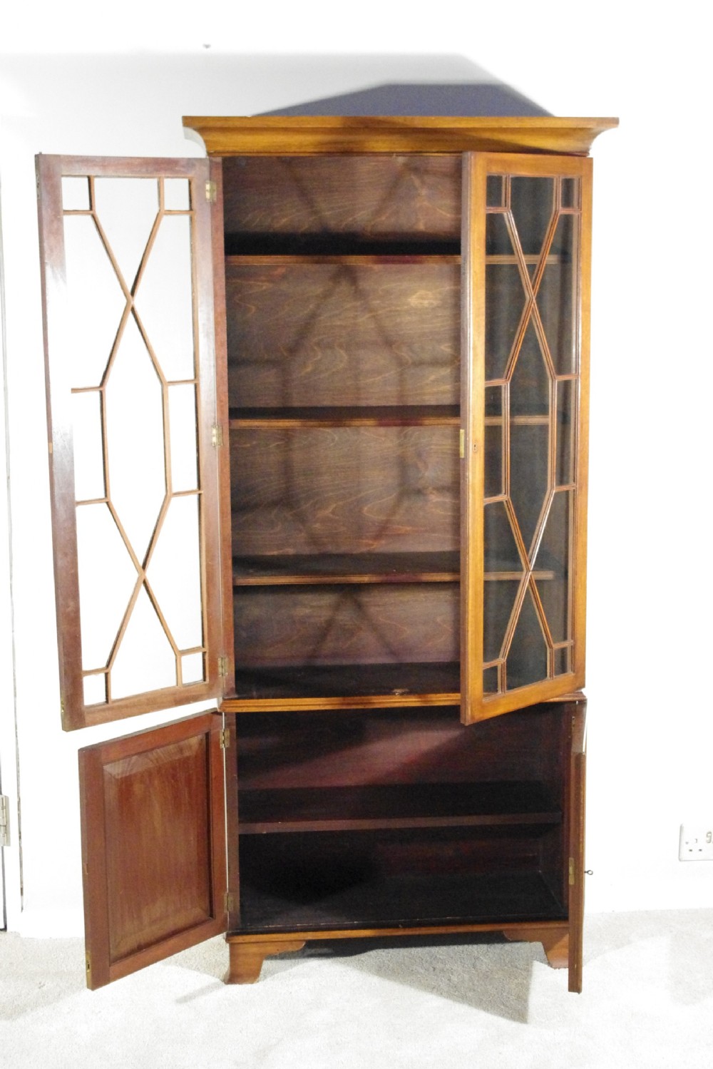 Small Edwardian Mahogany Bookcase View VII