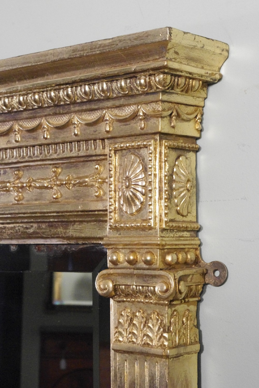 English Victorian Gilt Large Overmantle Mirror View IV