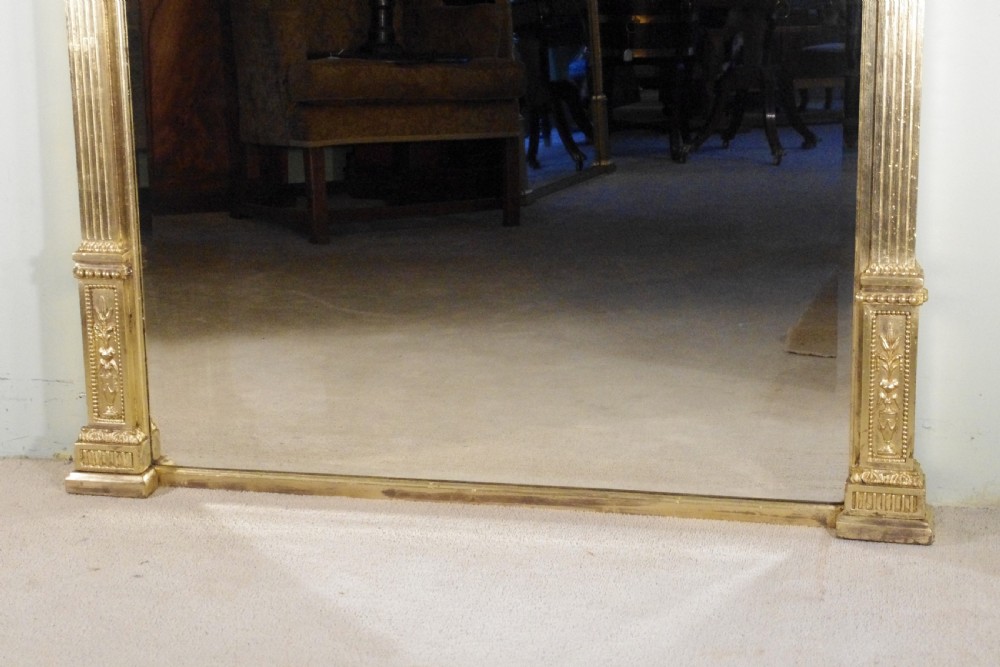 English Victorian Gilt Large Overmantle Mirror View VI