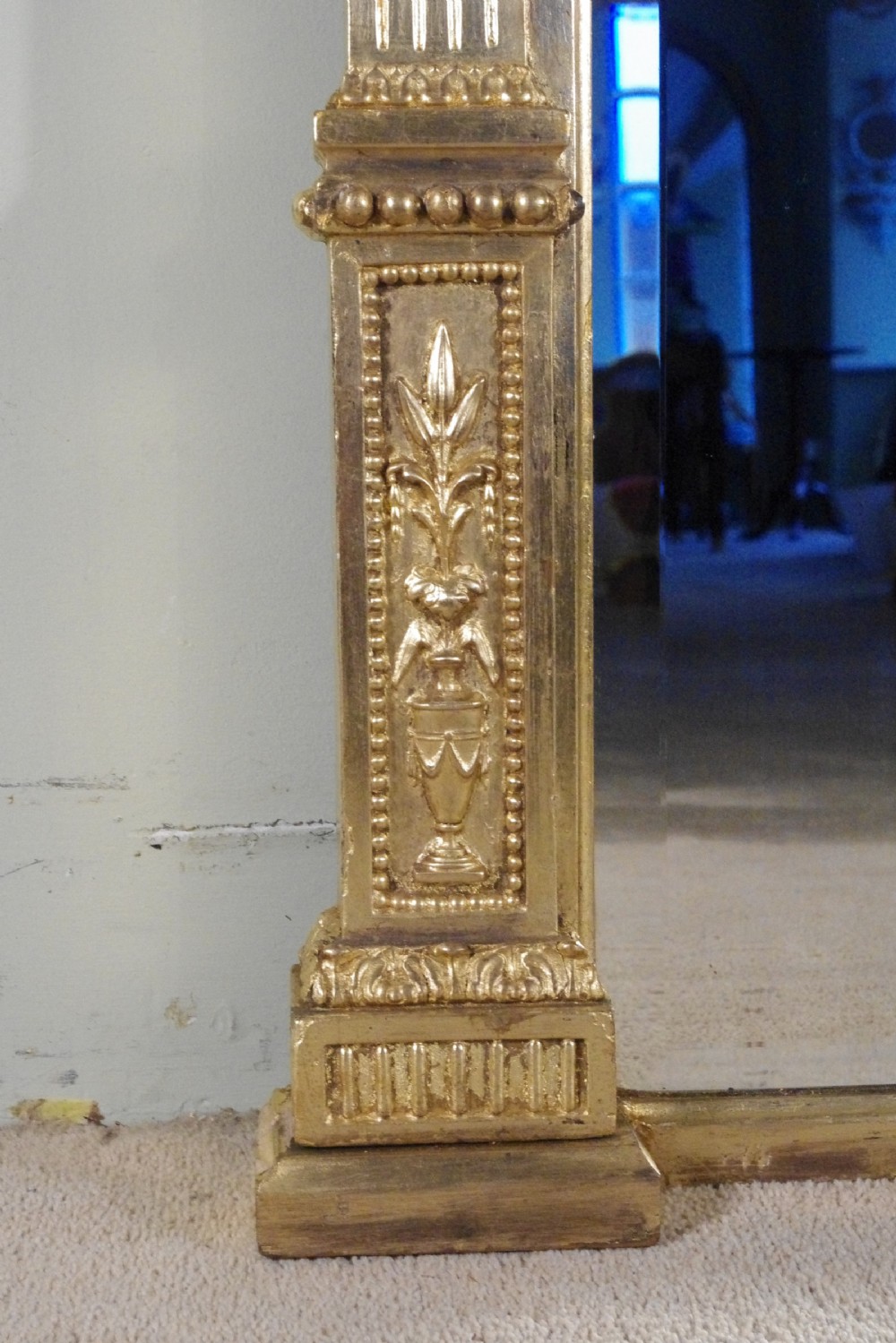 English Victorian Gilt Large Overmantle Mirror View VII