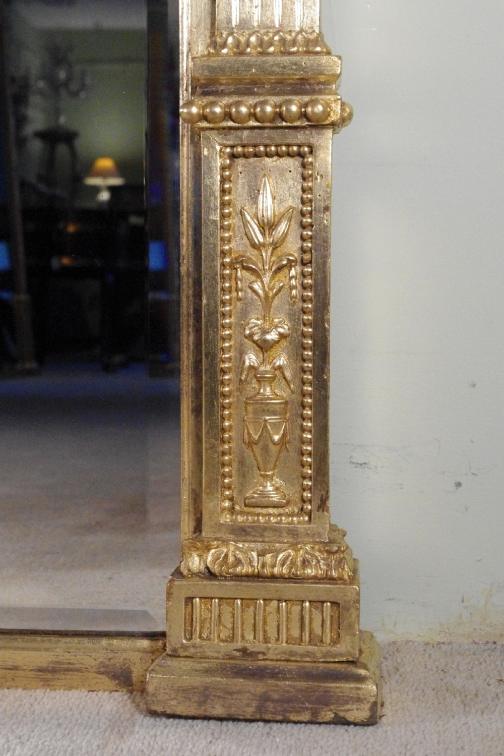 English Victorian Gilt Large Overmantle Mirror View VIII