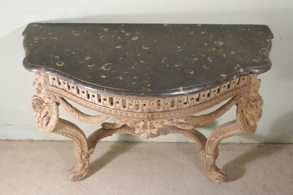 19th Century Console Table with Marble Top View V