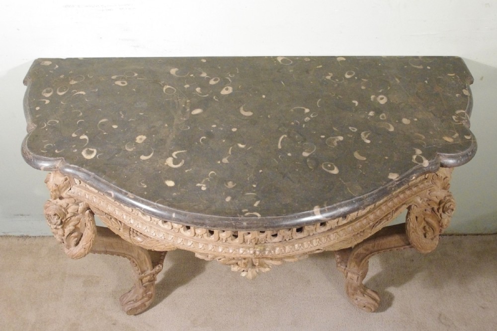 19th Century Console Table with Marble Top View VI