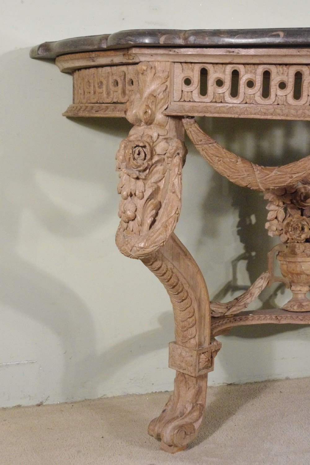 19th Century Console Table with Marble Top View VII