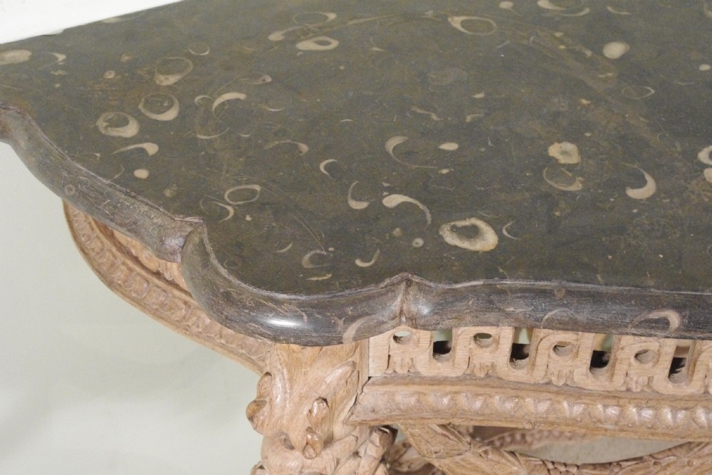 19th Century Console Table with Marble Top View XV