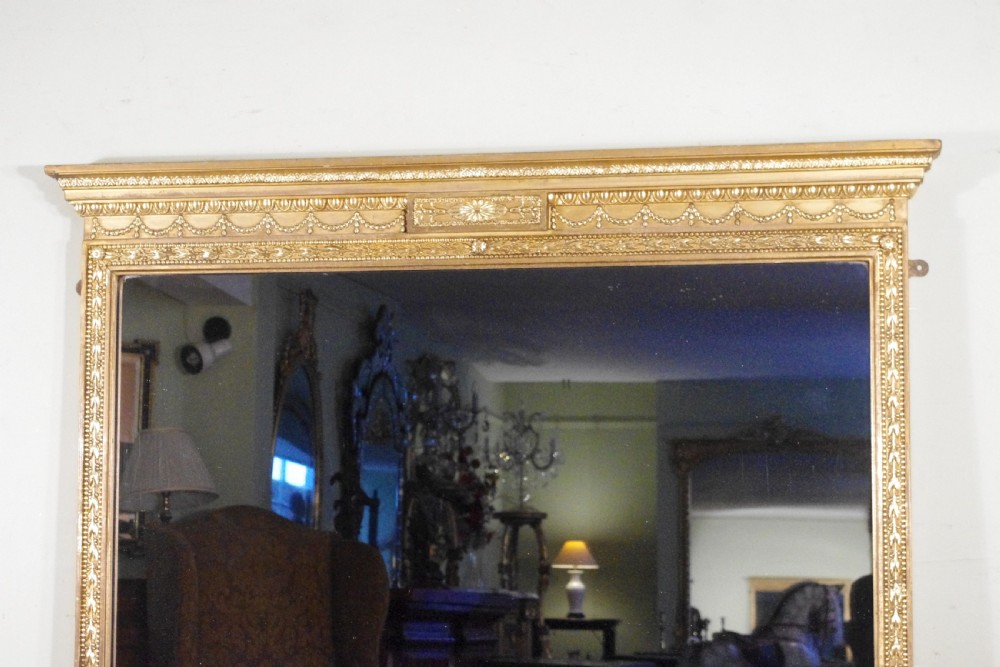 English Victorian Gilt Large Overmantle Mirror by James Shoolbred View II