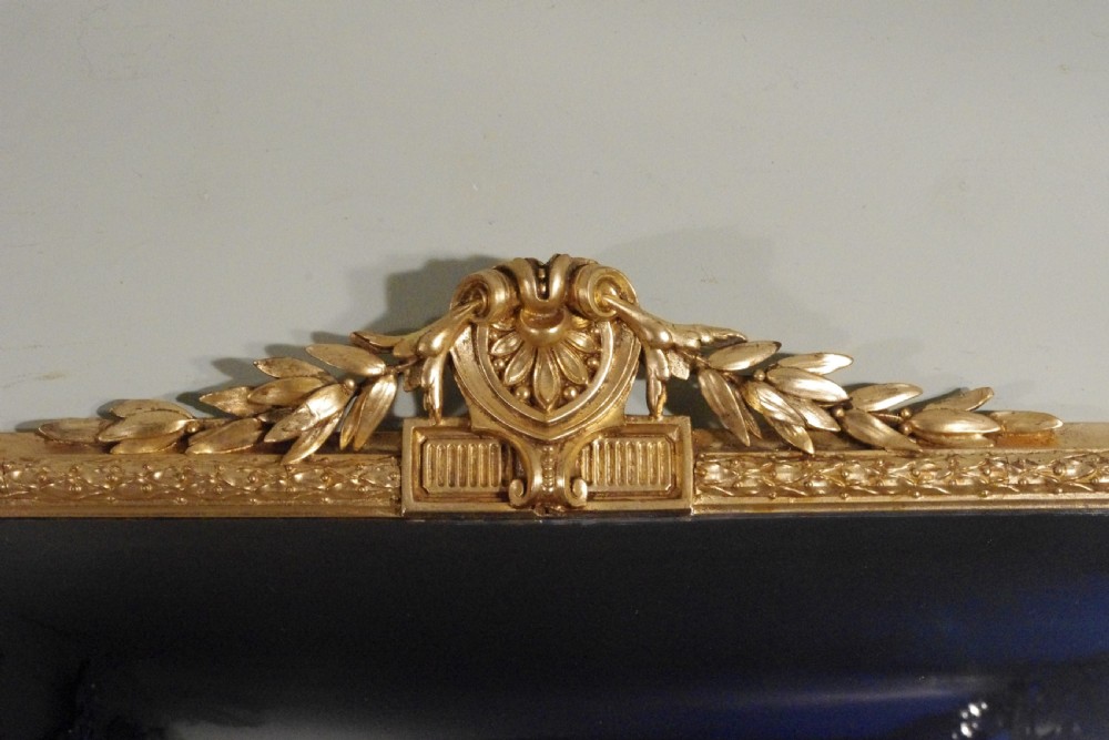 English Victorian Gilt Large Overmantle Mirror View III