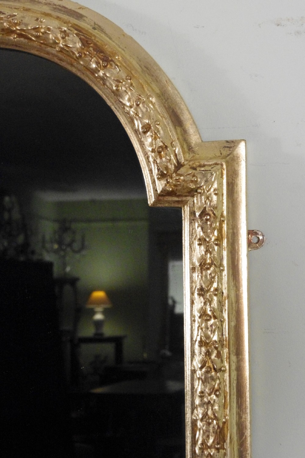 English Victorian Gilt Large Overmantle Mirror View V