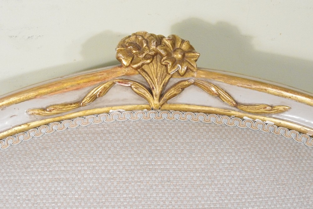 French Louis XV Style Painted and Parcel-Gilt Two Seater Sofa View VII