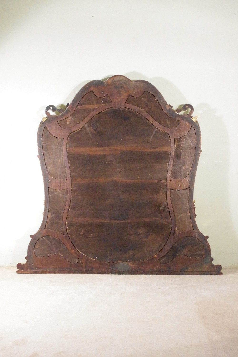 Victoian Painted and Parcel-Gilt Overmantle Mirror with Brackets View XII