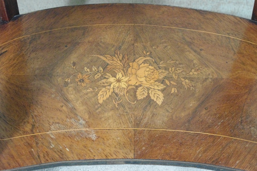 French Ormolu Mounted Kingwood Work/Occasional Table with Parquetry and Marquetry Inlay View IV