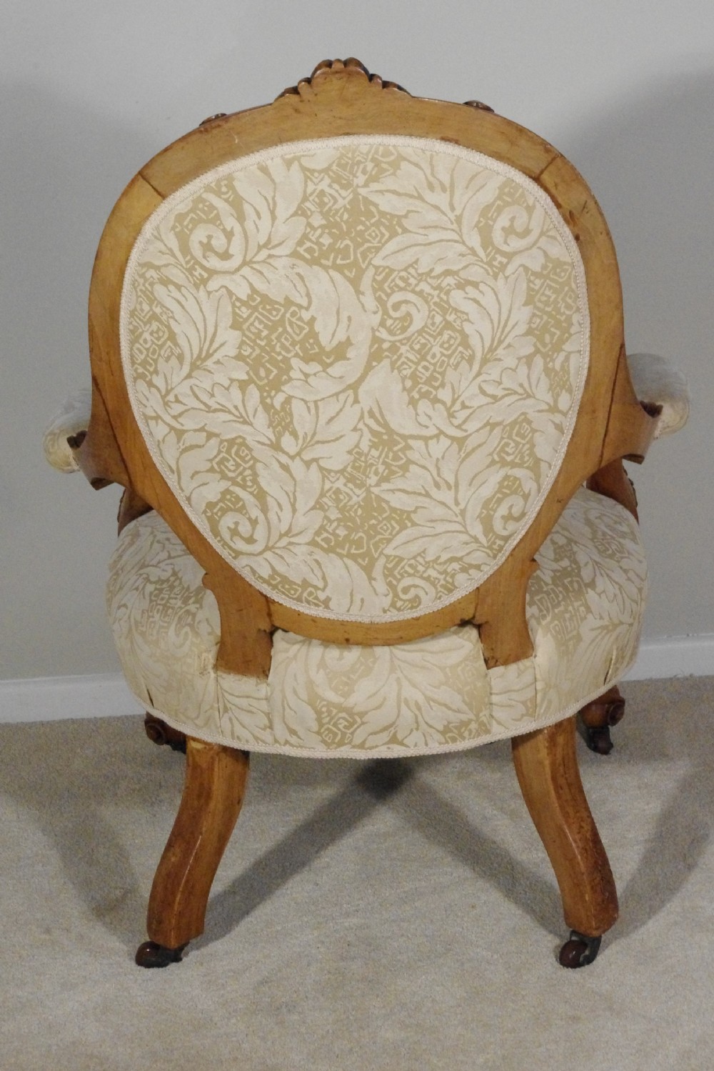 Victorian Walnut Button Back Armchair View XIV