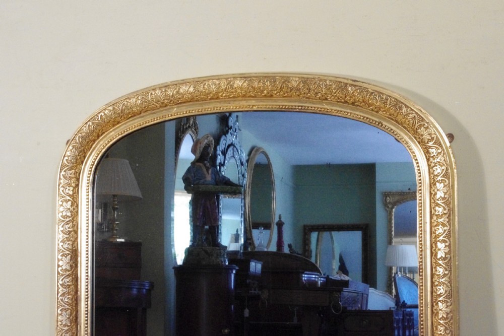 Victorian Gilt Arch Top Overmantle Mirror View II